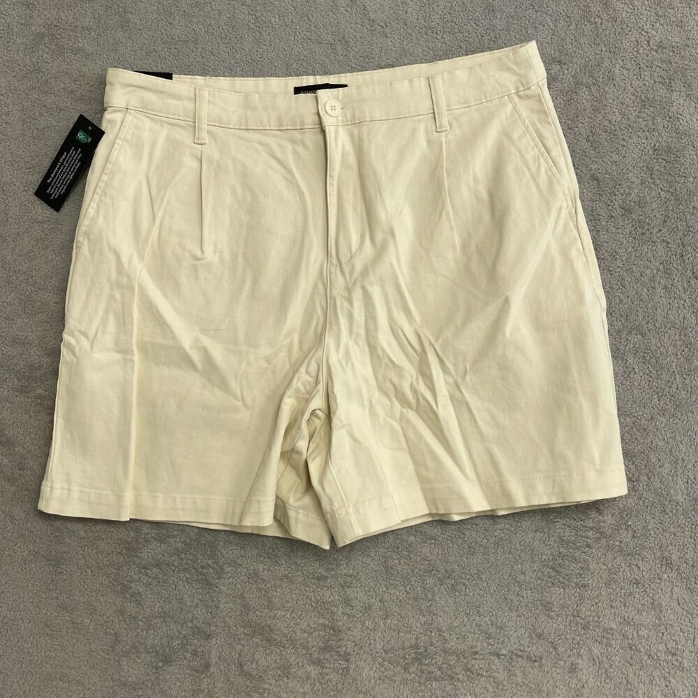 Banana Republic Pleat Front Women's 14 Chino Shorts Tan N0644 - Picture 1 of 7